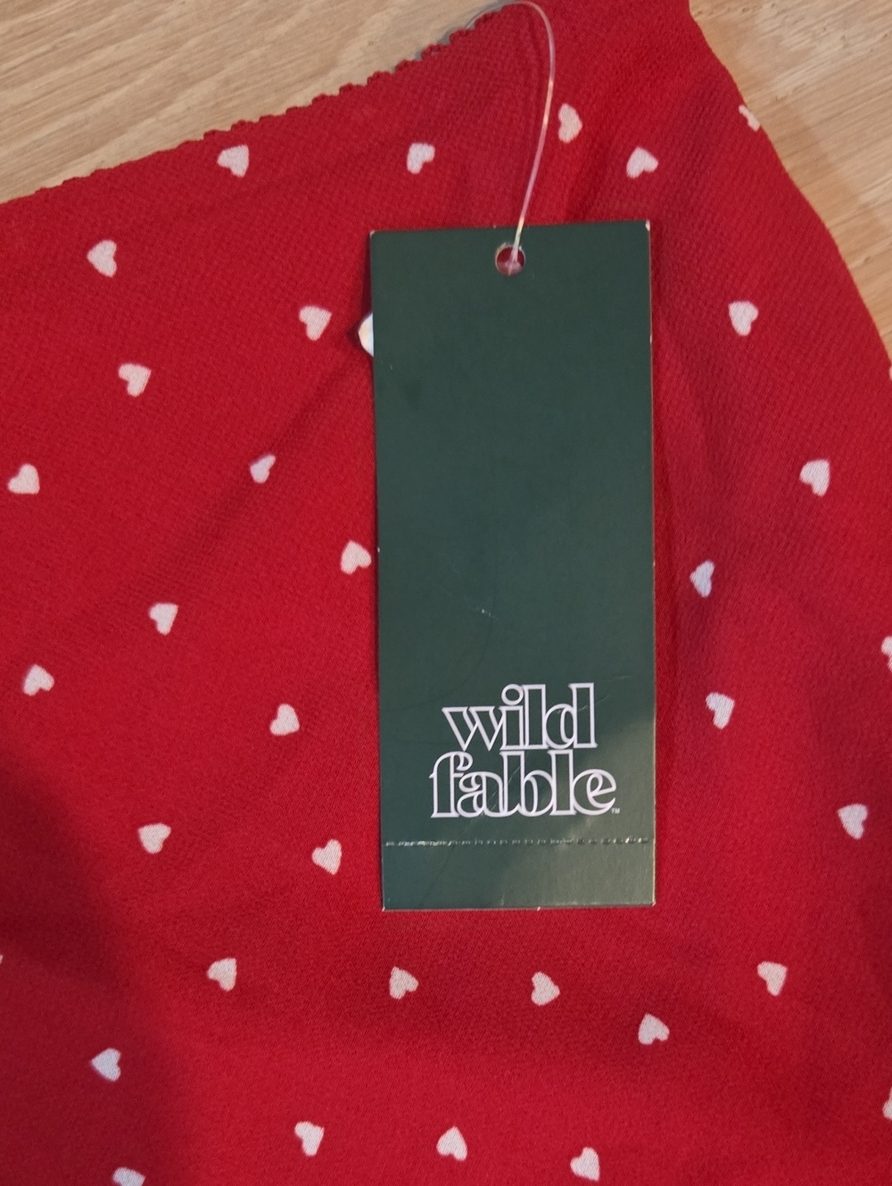 wild fable Red Polka Dot Ruffle Midi Skirt And Matching Top - Picture 3 of 3